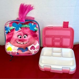 2-pc Darcool bento box & Trolls lunchbox in excellent condition